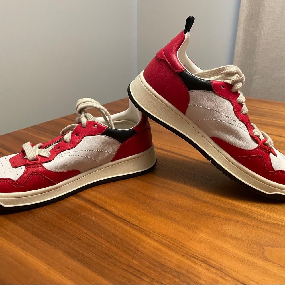 Steve Madden Women's Everlie Red/White Leather Fashion Sneakers Size 6 NWOT